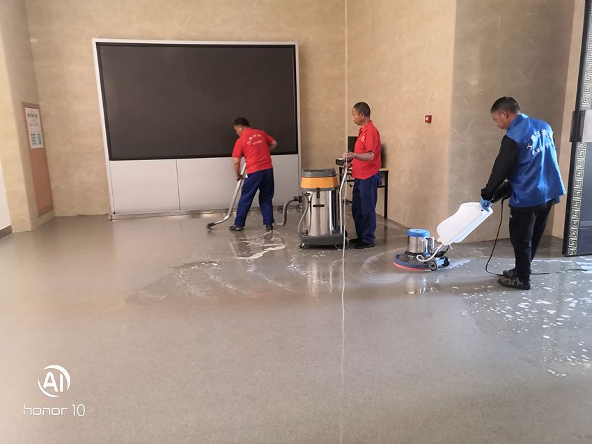 信阳博物馆PVC地胶清洗打蜡保养